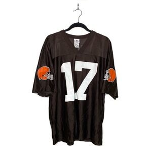 Cleveland Browns NFL Team Apparel Braylon Edwards Jersey 17 Size Large Logo EUC